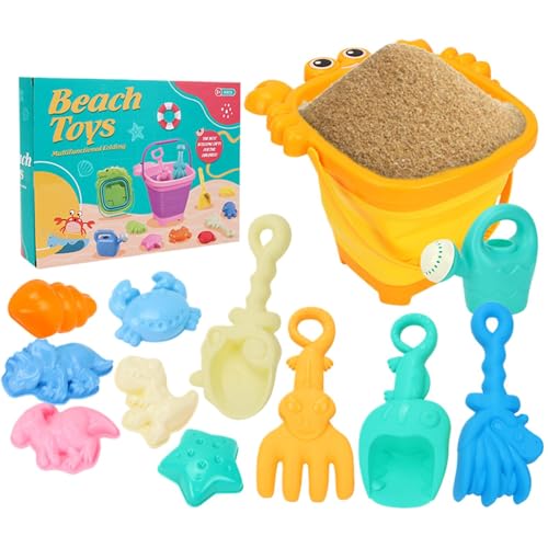 Bohany Kids Beach Toys, Reisensandspielzeug | Cartoon -Sandspielzeug für Outdoor - Buntes Spielset mit faltbaren Schaufeln von Bucket, niedliche Reisebehörer für Reisen von Bohany