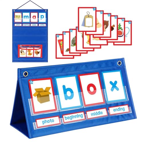 Bohany Kids English Flash Card, englische Lernkarte, Flash -Karten -Bildungswörter Lernspiel, Faltbares Wort Building Taschenlesung Spielzeug exquisit für den Kindertag, Ostern von Bohany