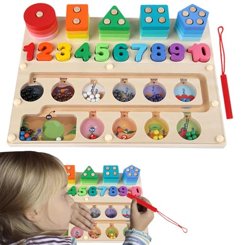 Bohany Magnetische Puzzles für Kleinkinder, passende Spiele für Kleinkinder | Bildungslernen Zählpuzzlebrett Zählen passender Spielzeuge,Feinmotorikspielzeug Buntes Lernspielzeug für Kinder für die von Bohany