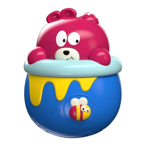 Bohany Wackelspielzeug für Babys, Baby Wobble Toy - Bär wackelnde sensorische Puppe mit leichtem Wackeln,Bildungsspiele Lernen Erleuchtung beruhigende Puppe für Schlafzimmer von Bohany