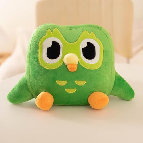 Grüne Eule Plüschtier, 7.87" Duolingo Eule Plüschtier Puppe, Eule Plüsch, Stoffeule - Weiche Gefüllte Eulenpuppe Weiche Eule Throw Pillow, Grüne Eule Plüsch Puppen, Grüne Eule Stofftier Spielzeug von Bohany