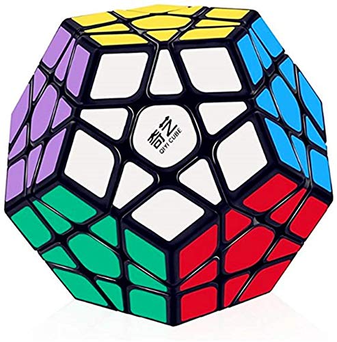 Bokefenuo Cuber QY Megaminx 3x3 Cube Sculpted Black QY Qiheng Pentagonal Dodecahedron Speed Puzzle Cube Toys for Kids von Bokefenuo Cuber