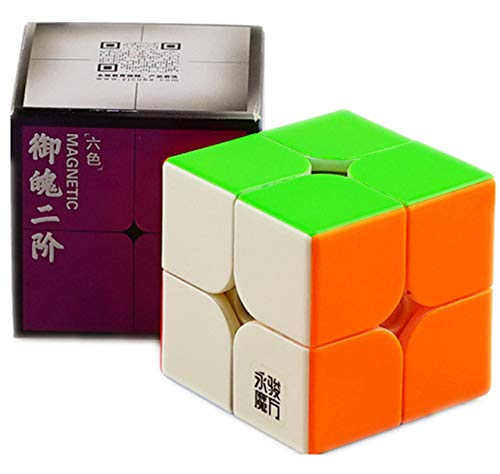 Bokefenuo YongJun YuPo 2M Magnetic Speed Cube 2x2 Stickerless YJ YoPo M 2x2x2 Puzzle Magic Cube Toys fro Kids von Bokefenuo Cuber