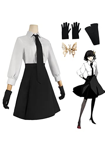 Anime Cosplay Kostüm Bungo Stray Dogs Akiko Yosano Uniform Requisiten Full Set, für Halloween Karnevalsparty (Akiko Yosano,3XL) von Bokerom