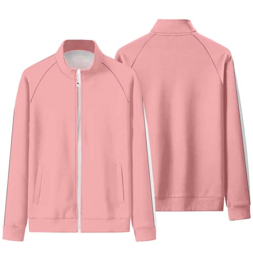 Bocchi The Rock Cosplay Bocchi Jacke Hitori Gotoh Uniform Anime Hoodie Rosa Zip Up Pullover für Erwachsene (Pink,4XL) von Bokerom