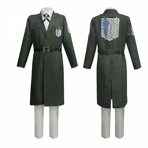 Bokerom Anime Attack on Titan Shingeki No Kyojin Wings of Freedom Cosplay Kostüm Grün Halloween Party Uniform Anzug (Green,L) von Bokerom