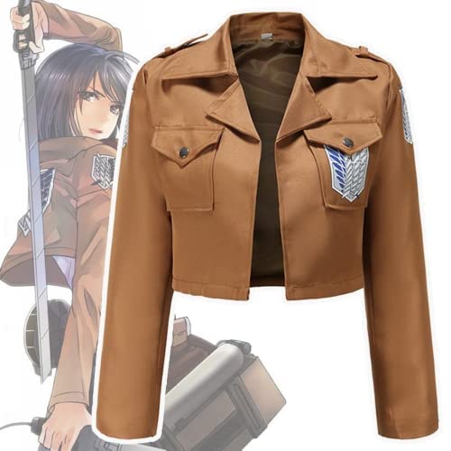 Bokerom Anime Attack on Titan Shingeki no Kyojin Flügel der Freiheit Cosplay Kostüm Halloween Uniform Anzug (Coat,M) von Bokerom