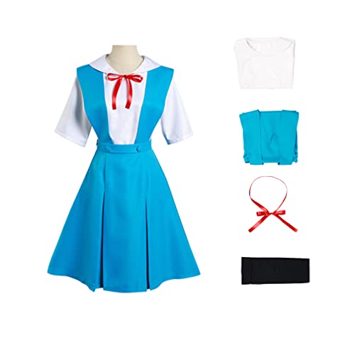 Bokerom Anime Ayanami Rei Cosplay Kostüm Uniform Rock Halloween Dress Up Suit (Ayanami Rei,L) von Bokerom