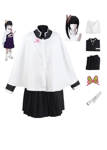 Bokerom Anime Cosplay Kostüm für Tsuyuri Kanao Outfit Halloween Party Kimono Maid Kleid mit Perücke (Kanao,S) von Bokerom