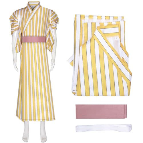 Bokerom Anime One Piece Sanji Cosplay Kostüm Kimono Outfit Halloween Party Rollenspiel Uniform Anzug (Sanji,L) von Bokerom