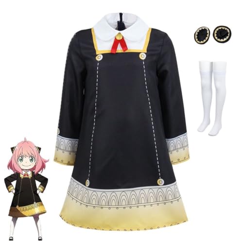 Bokerom Anime SPYxFAMILY Anya Forger Cosplay Kostüm Halloween Outfit Party Uniform Anzug (Suit,150) von Bokerom