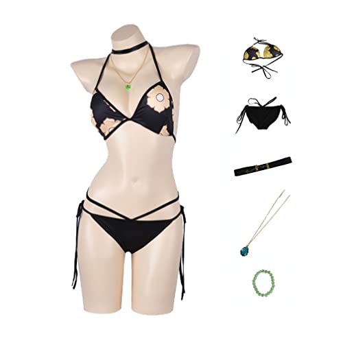 Bokerom My Dress Up Darling Cosplay Kostüm Marin Kitagawa Badeanzug Bikini mit Armband Halskette 5er Set (a,XL) von Bokerom