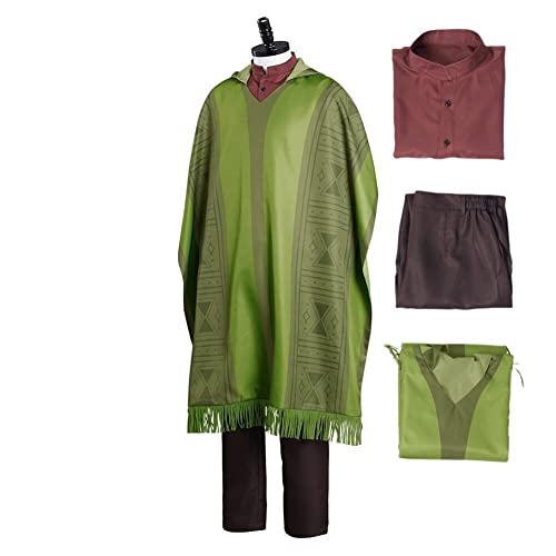 Bruno Cosplay Kostüm Erwachsene Uniform Umhang Hemd Hose Robe Cape Full Set für Herren und Damen Halloween Anzüge (Green,L) von Bokerom