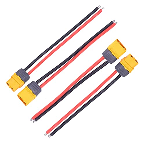 Boladge 2 Paar Amass XT-60 XT60H Männlich und Buchse Stecker Verbinder Adapter Kabel mit 15CM 12AWG Kabel für RC Lipo Batterie FPV Racing Drohne von Boladge