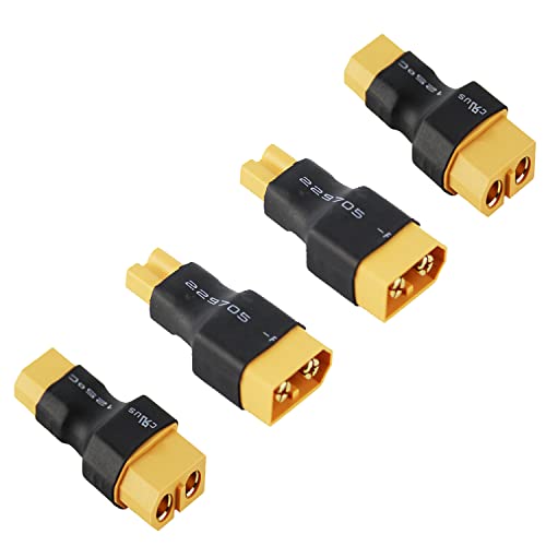 Boladge 2 Stück XT30 Männlich auf XT60 Buchse Steckverbinder Adapter und 2 Stück XT30 Buchse auf XT60 Männlich Steckverbinder Adapter für RC LiPo-Batterie Drone FPV von Boladge