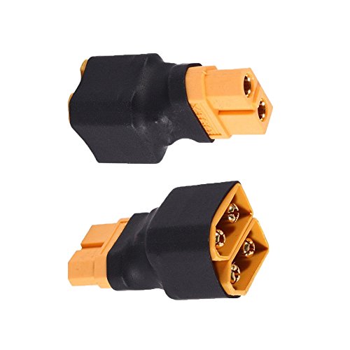 Boladge 2 Stücke XT60 Parallel Stecker 1-Buchse auf 2-Männlich Stecker XT60 Parallel Adapter für RC Lipo-Akkus von Boladge