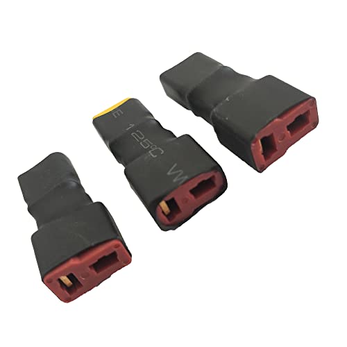 Boladge 3 Stück Deans T-Stecker Buchse Stecker auf XT30 Männlich Stecker Adapter für RC Lipo Batterie von Boladge