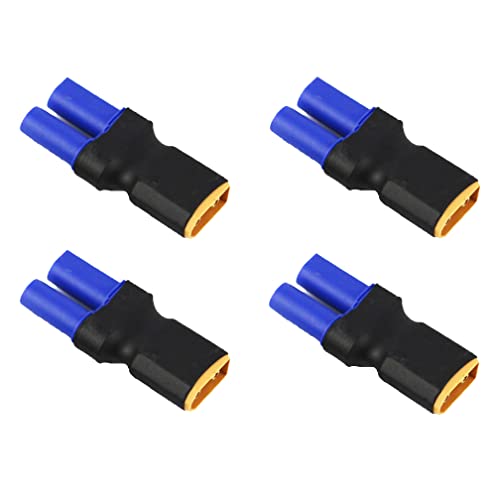 Boladge 4 Stück XT60 Männlich Stecker auf EC5 Buchse Steckverbinder Adapter für RC Lipo Akku von Boladge