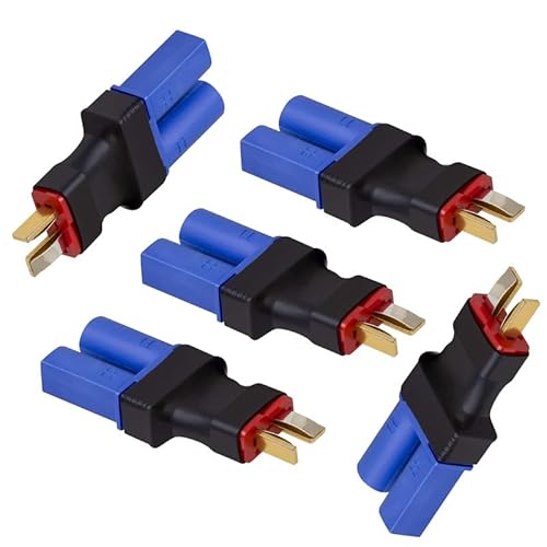 Boladge 5-Pack Männlich Deans T Stecker auf Buchse EC5 Steckverbinder Adapter für RC LiPo-Batterie von Boladge