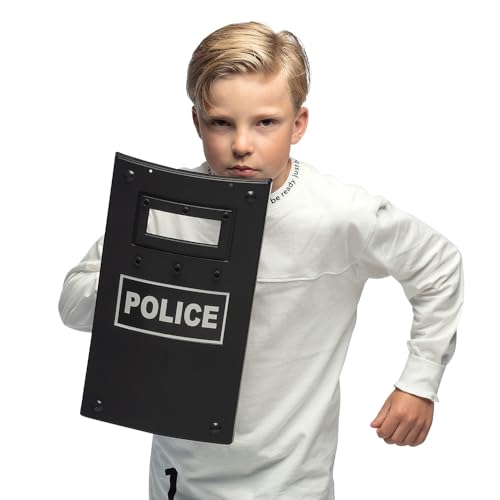 Boland 00444 - Schutzschild Polizei für Kinder, 40 cm, SWAT, Kostüm Zubehör für Karneval und Mottoparty von Boland