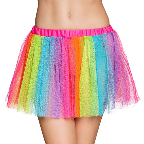 Boland 01710 Tutu Rainbow, womens, Gestreift, Mehrfarbig, One Size von Boland