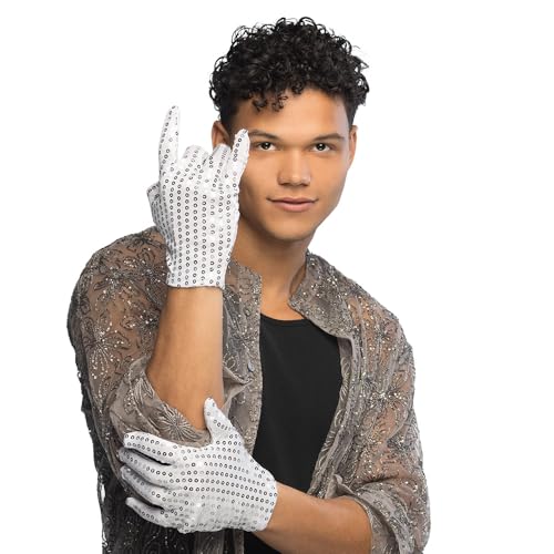 Boland 03073 - Paillettenhandschuhe, Silber, Accessoire, Popstar, Star, Glitzerhandschuh, Mottoparty, Karneval Boland 03073 - Paillettenhandschuhe, Silber, Accessoire, Popstar, Star, Glitzerhandschuh, Mottoparty, Karneval von Boland