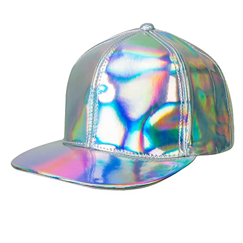 Boland 04297 - Basecap Holo, Silber, holografisch, verstellbare Größe, Cap, Kappe, Kopfbedeckung, Mütze, Rapper, Kostüm, Mottoparty, Karneval Boland 04297 - Basecap Holo, Silber, holografisch, verstellbare Größe, Cap, Kappe, Kopfbedeckung, Mütze, Rapper, Kostüm, Mottoparty, Karneval von Boland