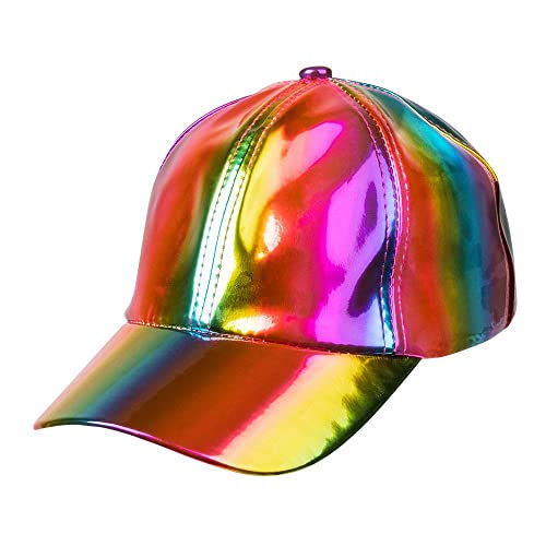 Boland 04299 - Mütze Holo, holografisch, Cap, Basecap, Kopfbedeckung, Rapper, Mottoparty, Karneval von Boland