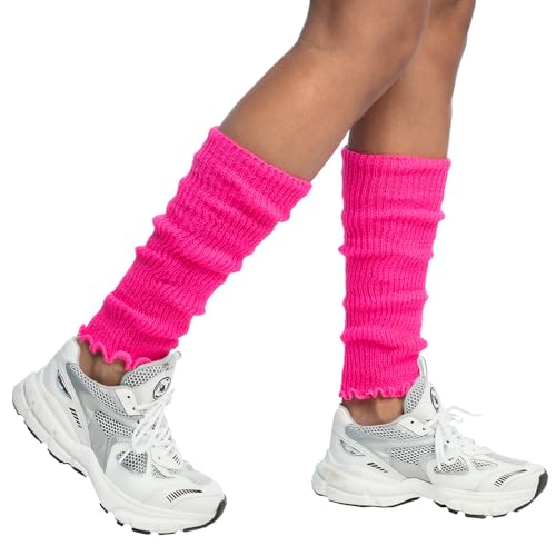 Boland - Beinwärmer für Erwachsene, Unifarben, Einheitsgröße, Stulpen, Socken, Overknees, 80er Jahre, Kostüm, Karneval, Mottoparty, Rosa von Boland