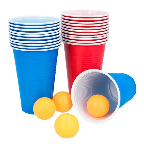 Party Trinkspiel Beer Pong | 22 Becher + 4 Bälle von Boland