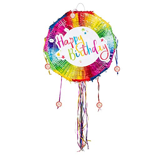 Boland 30939 - Pinata Happy Birthday für Geburtstag oder Mottoparty, 44 x 44 cm, Partydeko von Boland