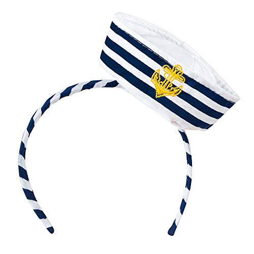 Boland 44356 - Tiara Navy Sailor mit Mütze, Haarreif, Matrose, Seemann, Seefahrer, Marine, Accessoire, Haarreif, Kopfbedeckung, Kostüm, Mottoparty, Karneval Boland 44356 - Tiara Navy Sailor mit Mütze, Haarreif, Matrose, Seemann, Seefahrer, Marine, Accessoire, Haarreif, Kopfbedeckung, Kostüm, Mottoparty, Karneval von Boland