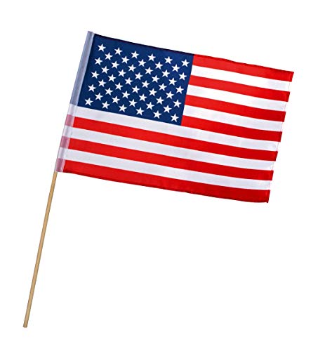 Boland 44954 - Fahne Amerika, Größe 30 x 45 cm, Länge Holzstab 60 cm, Polyester, USA, Vereinigte Staaten, Flagge, Banner, Dekoration, Geburtstag, Motto, Party, Karneval, Halloween Boland 44954 - Fahne Amerika, Größe 30 x 45 cm, Länge Holzstab 60 cm, Polyester, USA, Vereinigte Staaten, Flagge, Banner, Dekoration, Geburtstag, Motto, Party, Karneval, Halloween von Boland