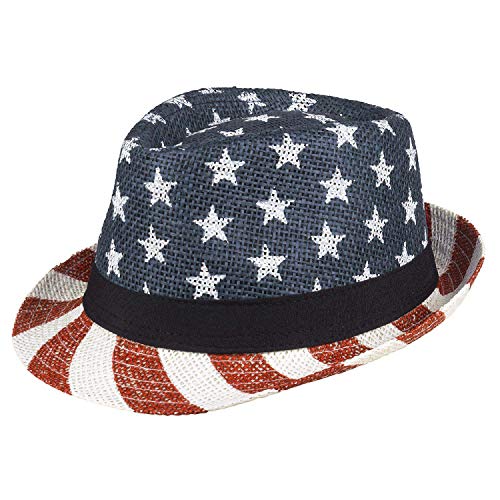 Boland 44966 - Hut USA, Kopfbedeckung Amerika, Sterne, Streifen, Fedora, Kopfbedeckung, Reise, Uncle Sam, Kostüm, Karneval, Mottoparty Boland 44966 - Hut USA, Kopfbedeckung Amerika, Sterne, Streifen, Fedora, Kopfbedeckung, Reise, Uncle Sam, Kostüm, Karneval, Mottoparty von Boland