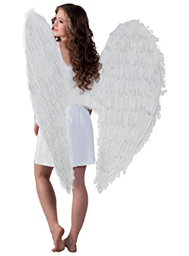 Boland - Engel Federflügel, 120 x 120 cm, Angel, Deko, Weihnachten, Valentinstag, Karneval, Fasching, Halloween, Mottoparty, Kostüm, Theater, Accessoire, Verkleidung von Boland