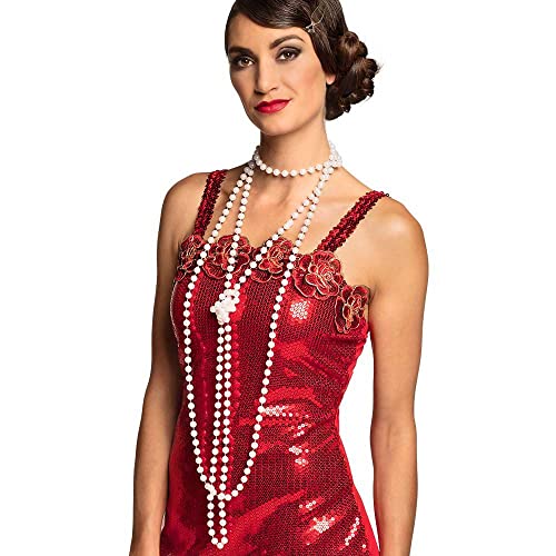 Boland 64342 - Halsketten Flapper, Weiß, 2 Stück, Länge 83 cm, Perlenketten, 20er-Jahre-Outfit, Accessoire, Kostüm, Karneval, Mottoparty Boland 64342 - Halsketten Flapper, Weiß, 2 Stück, Länge 83 cm, Perlenketten, 20er-Jahre-Outfit, Accessoire, Kostüm, Karneval, Mottoparty von Boland