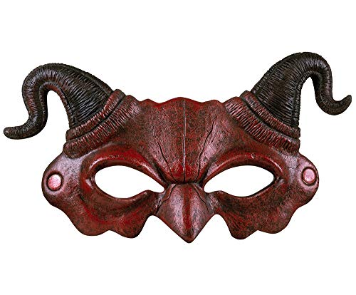 Boland 72254 - Schaum Halbmaske Dämon, Erwachsene, Skelett, Totenkopf, Dungeon, Kostüm, Karneval, Mottoparty, Halloween von Boland