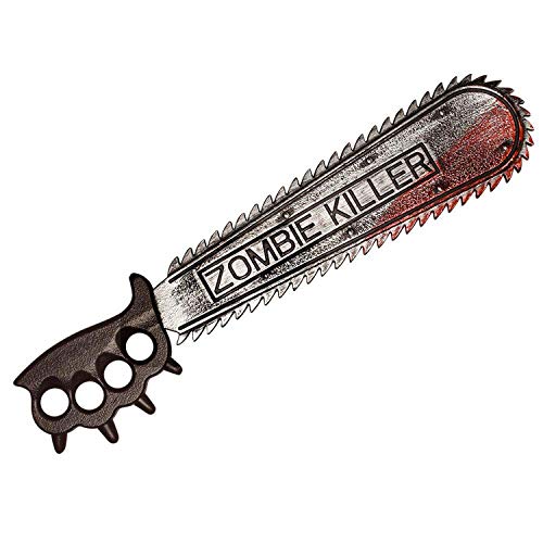 Boland 72267 - Kettensäge Zombie Killer, Länge 50 cm, Attrappe aus Kunststoff, Waffe, Kostüm, Zubehör, Karneval, Mottoparty, Halloween von Boland