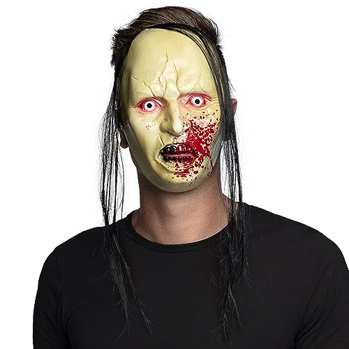 Boland 72282 - Horror Maske mit Haaren für Erwachsene, Maske für Halloween und Karneval, Accessoire für Kostüme zur Mottoparty von Boland