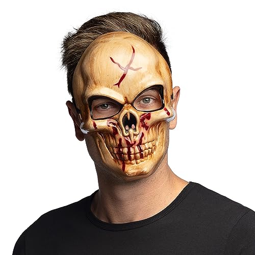 Boland 72288 - Horror Maske Blutiger Schädel für Erwachsene, Maske für Halloween und Karneval, Accessoire für Kostüme zur Mottoparty von Boland