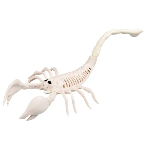 Boland 72401 - Skorpion-Skelett, Größe 31 cm, Attrappe aus Kunststoff, Dekoration für Halloween, Karneval oder Mottoparty, Beige-schwarz von Boland