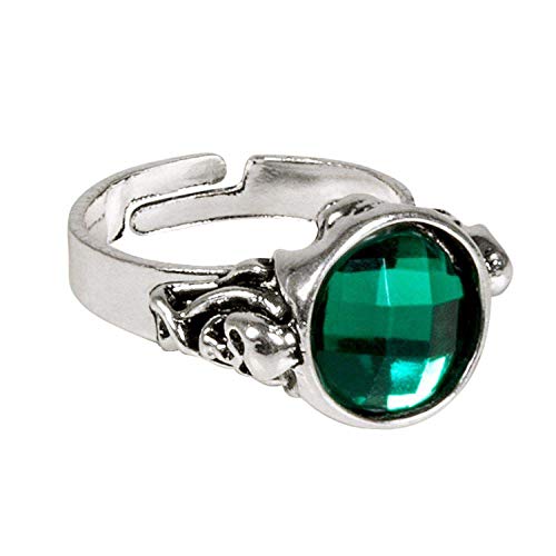 Boland 74129 - Ring Pirat, silber-grün, für Erwachsene, Modeschmuck, Fingerring mit Stein und Totenköpfen, Karneval, Fasching, Fastnacht, Mottoparty, Halloween Boland 74129 - Ring Pirat, silber-grün, für Erwachsene, Modeschmuck, Fingerring mit Stein und Totenköpfen, Karneval, Fasching, Fastnacht, Mottoparty, Halloween von Boland
