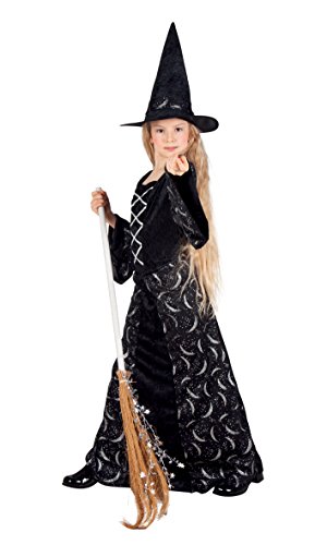 Boland - Kostüm Set Magische Hexe für Kinder, langes Kleid mit Hut, Faschingskostüm für Karneval, Halloween oder Mottoparty, Schwarz von Boland