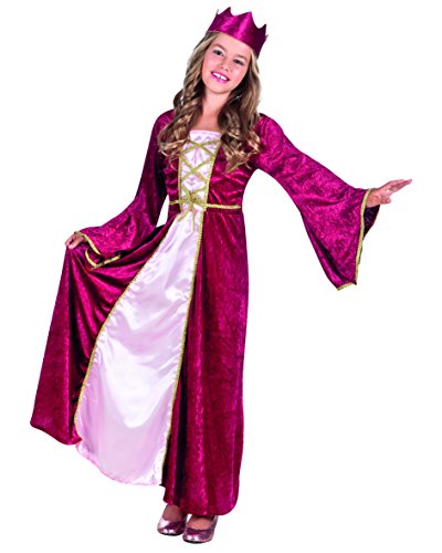 Boland - Kostüm für Kinder Renaissance Königin, Kleid, Krone, Verkleidung, Prinzessin, Mittelalter, Mottoparty, Karneval von Boland