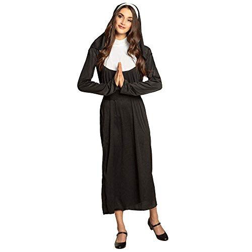 Boland 83816 - Kostüm für Erwachsene Nonne, Größe M, Kleid mit Kragen, Kapuze und Gürtel, Heilige, Karneval, Mottoparty von Boland