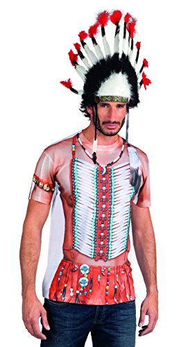 Boland 84227 - Fotorealistisches Shirt Indian, Kostüme für Erwachsene von Boland