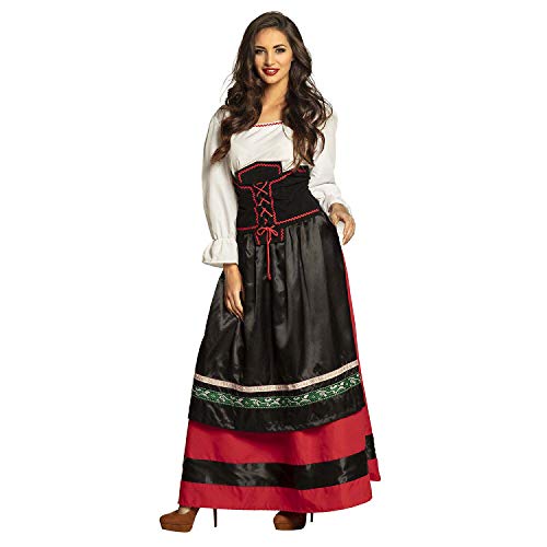 Boland - Kostüm Frau Schneider, Bluse, Kleid mit Korsett und Schürze, für Damen, Kellnerin, Magd, Burgfräulein, Tracht, Volksfest, Mottoparty, Karneval von Boland