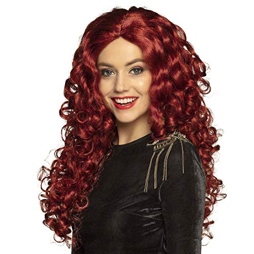 Boland 85060 - Perücke Mylène, Kunsthaar, lange Haare mit Locken, Frisur, Rot, Hexe, Magd, Meerjungfrau, Accessoire, Kostüm, Karneval, Mottoparty von Boland