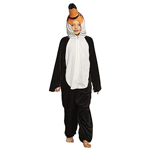 Boland 88232 - Kostüm für Kinder Tukan, Länge ca. 140 cm, Unisex, Plüschoverall mit Kapuze, Anzug, Jumpsuit, Tier, Kostüm, Karneval, Mottoparty von Boland