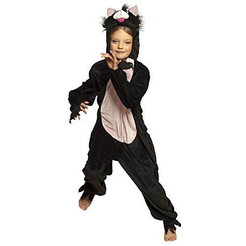 Boland 88233 - Kinderkostüm Katze, Länge ca. 140 cm, Unisex, Plüschoverall mit Kapuze, Anzug, Jumpsuit, Tier, Kostüm, Karneval, Mottoparty von Boland